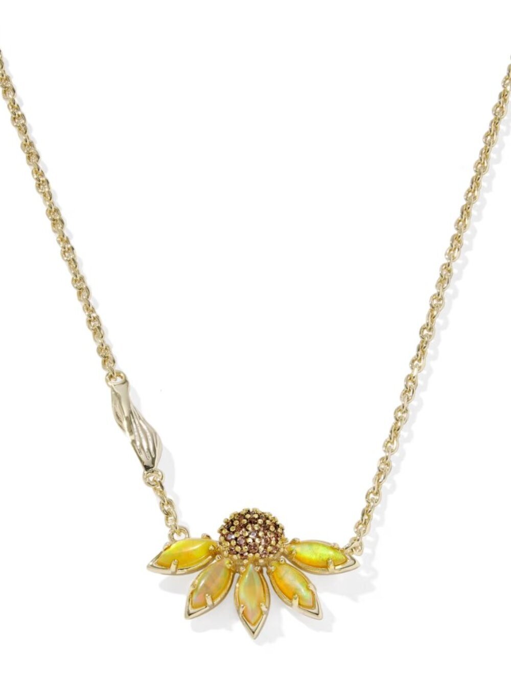 Anya Flower Gold Short Pendant Necklace